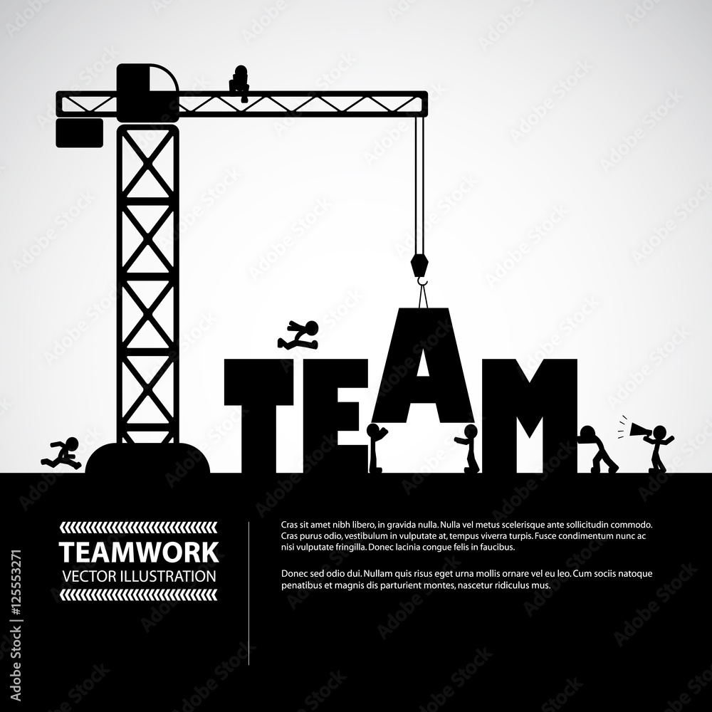 Design teamwork building concept, vector illustration. Stock Vector ...
