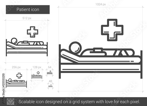 Patient line icon.