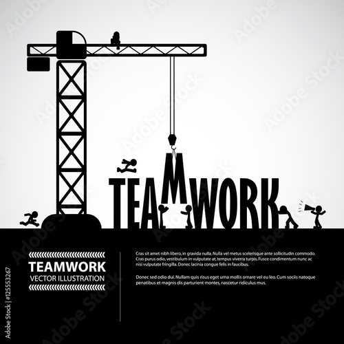 Design teamwork building concept, vector illustration.