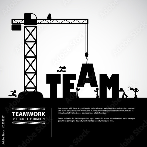 Design teamwork building concept, vector illustration.