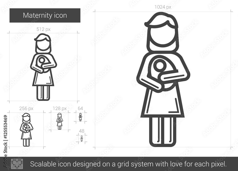 Maternity line icon. Maternity line icon.