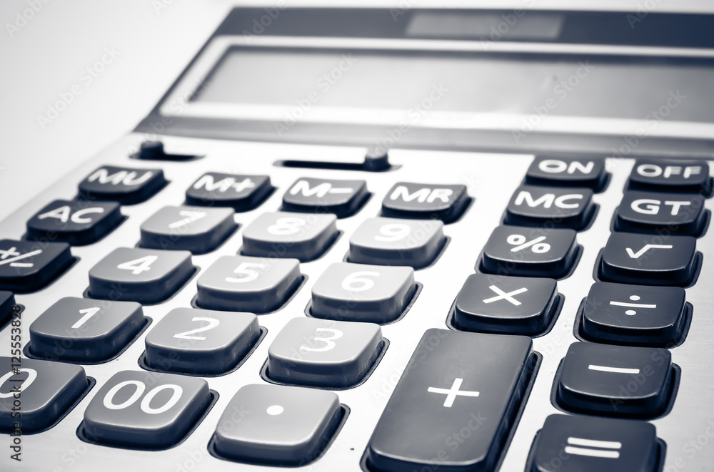 Calculator on a White Background Calculator on a White Background