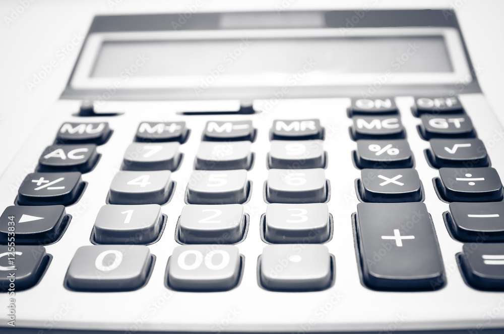 Calculator on a White Background Calculator on a White Background