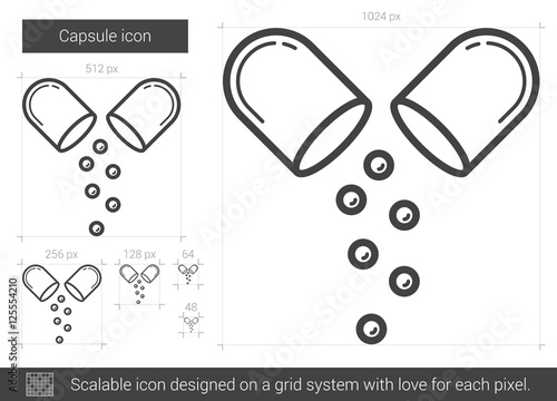 Capsule line icon.