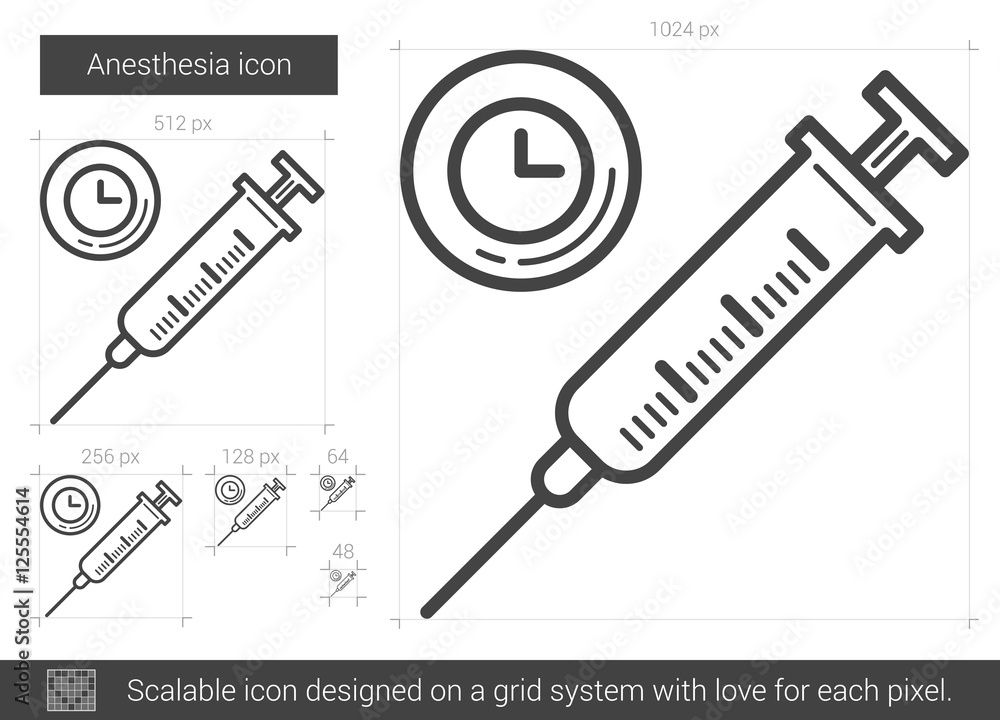 Anesthesia line icon. Anesthesia line icon.