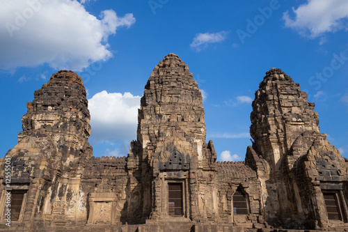 Phra Prang Sam Yot temple, architecture in Lopburi, Thailand