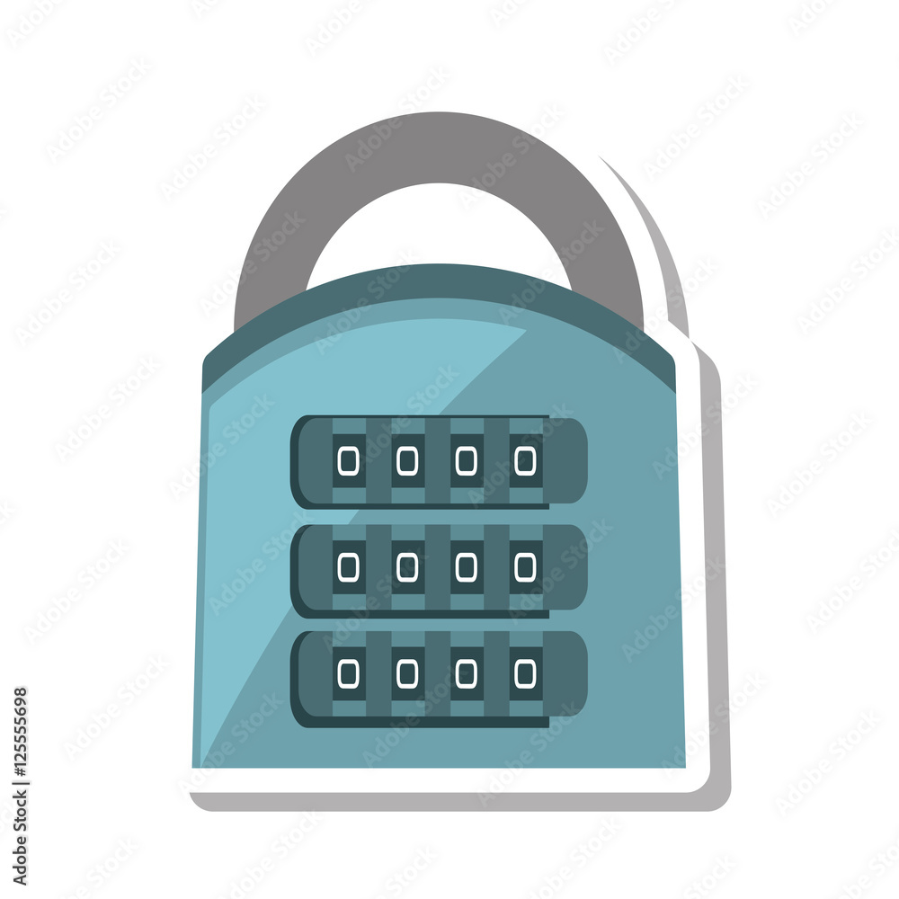 security padlock isolated icon vector illustration design