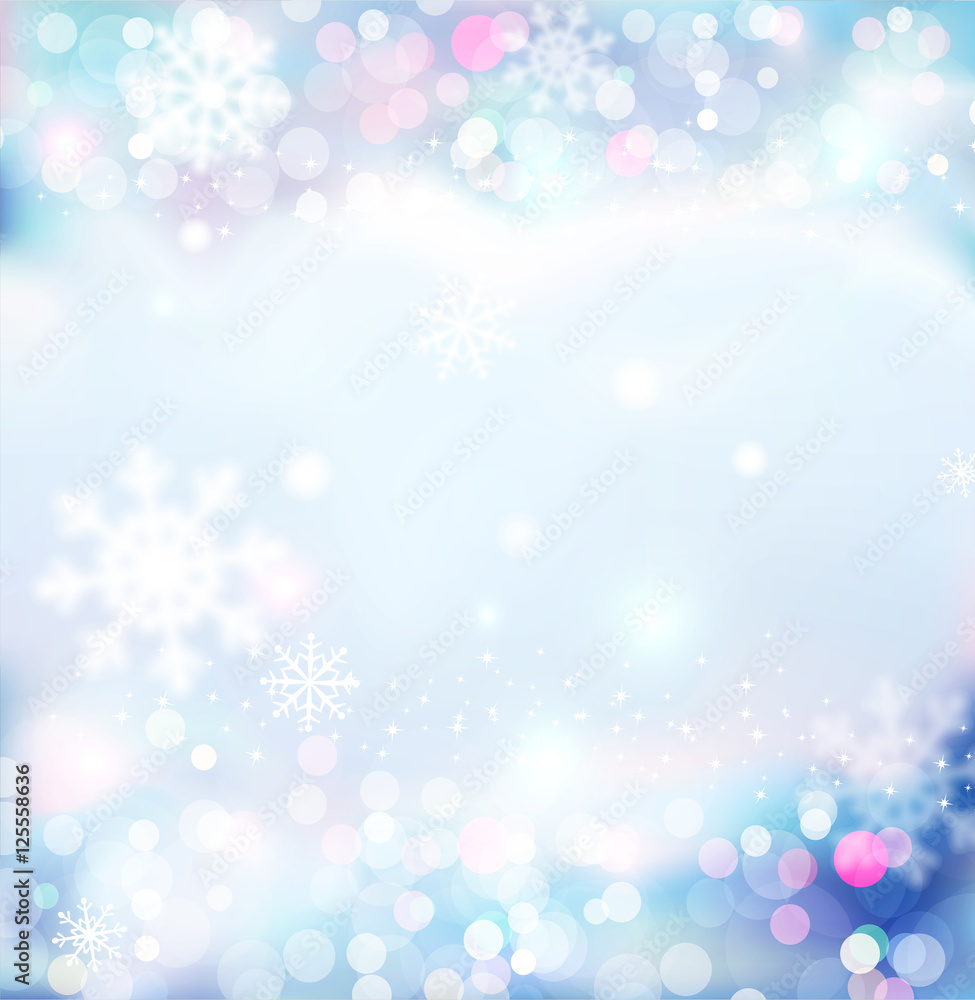 Vector background for Christmas and New Year. Bright, festive bl