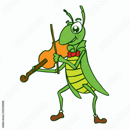 Insects vector with violin t-shirt design