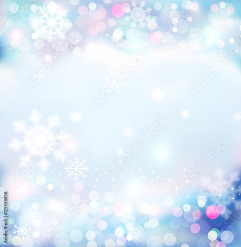 Vector background for Christmas and New Year. Bright, festive bl