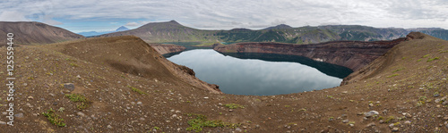 Lake in Caldera volcano Ksudach. South Kamchatka Nature Park. photo