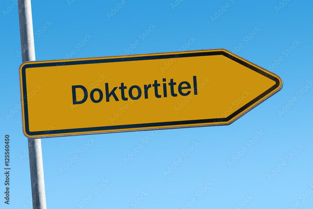 Fototapeta premium Schild 65 - Doktortitel