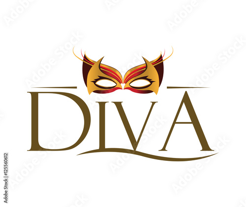 Diva Logo with Masquerade Glasses