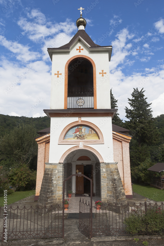 Temple of Saint George in village Lesnoye, Adler district Krasnodar region, Russia