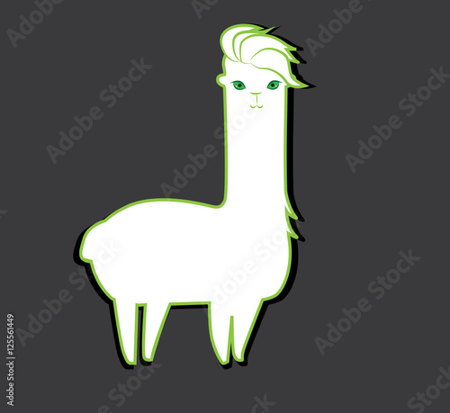 Cute Lama Character
