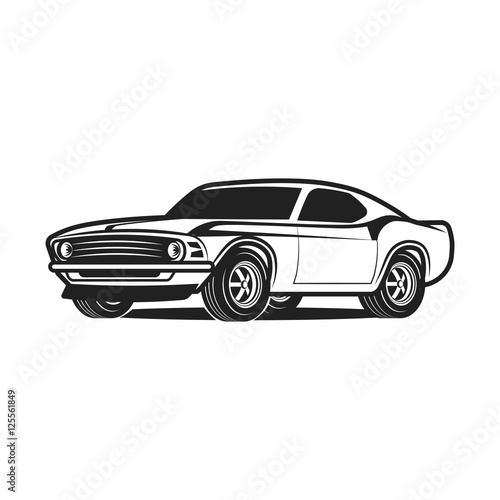 Cartoon Car Isolated on White Background.