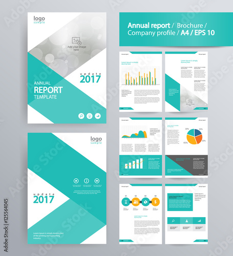 page layout for company profile, annual report, brochure, and flyer layout template. with info graphic element. and vector A4 size  for editable 
