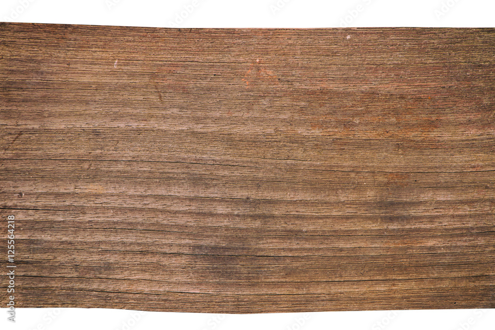 Naklejka premium plank of old wood isolated on white background