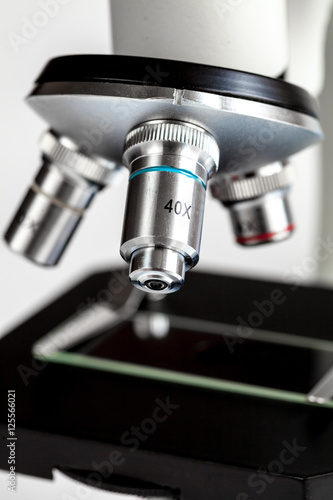laboratory work with microscope macro