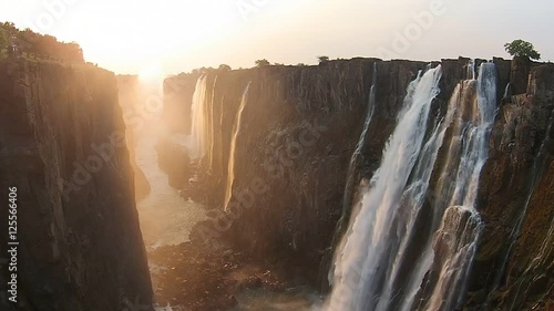 Victoria Falls Zimbabwe, Aerial video, Africa