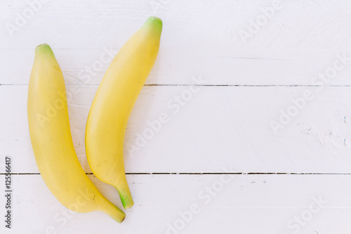 Banana  on wooden background