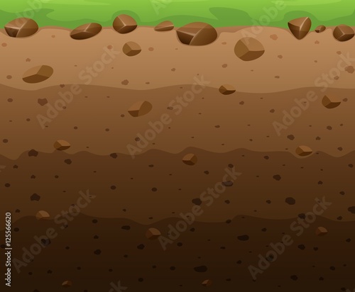 Underground design with grass illustration