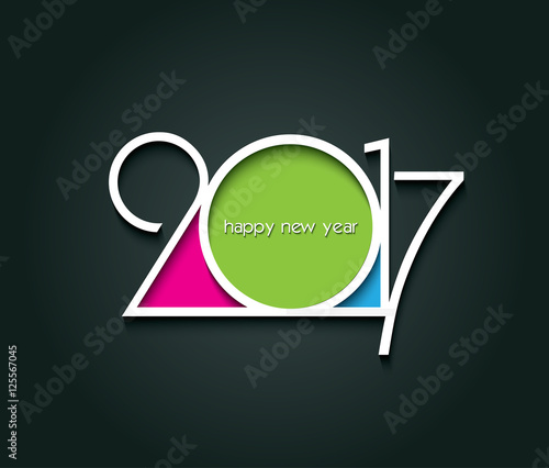 2017 new year creative background design for your greetings card