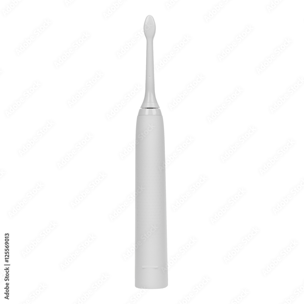 Electric ultrasonic toothbrush isolated on white background Electric ultrasonic toothbrush isolated on white background