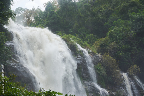 a strong waterfall in the northern part of Thailand