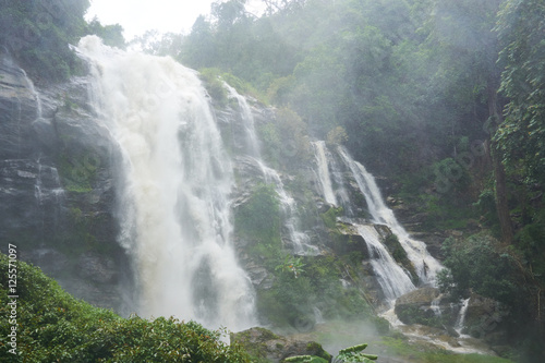 a strong waterfall in the northern part of Thailand
