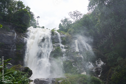 a strong waterfall in the northern part of Thailand