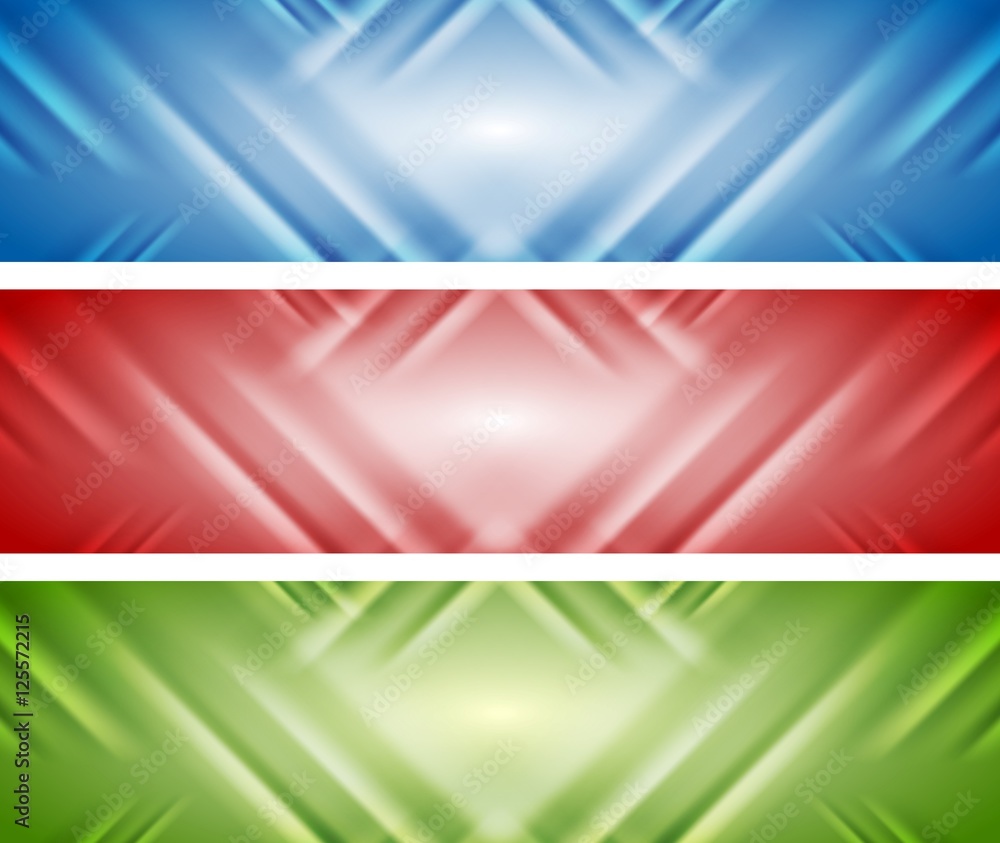 Bright banners with smooth stripes abstract background