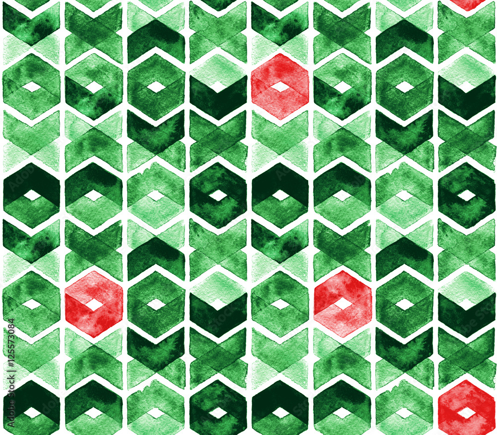 red and green chevron background