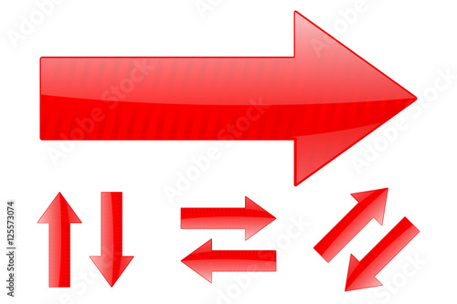 Set of red arrows