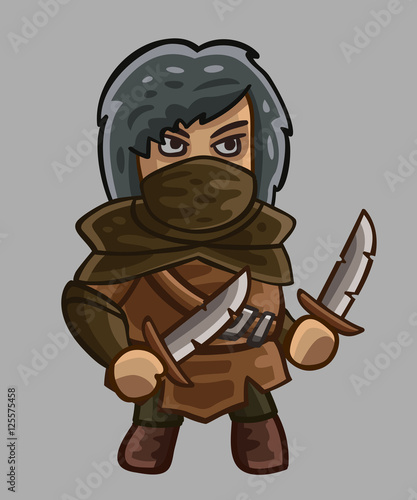 Medieval game character rogue