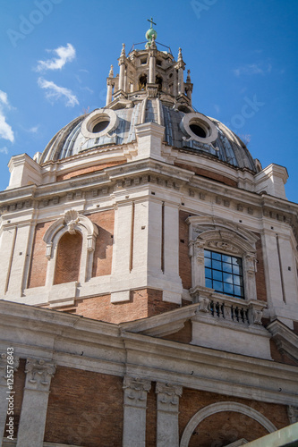 Photography view up towards the roof f a church in rome