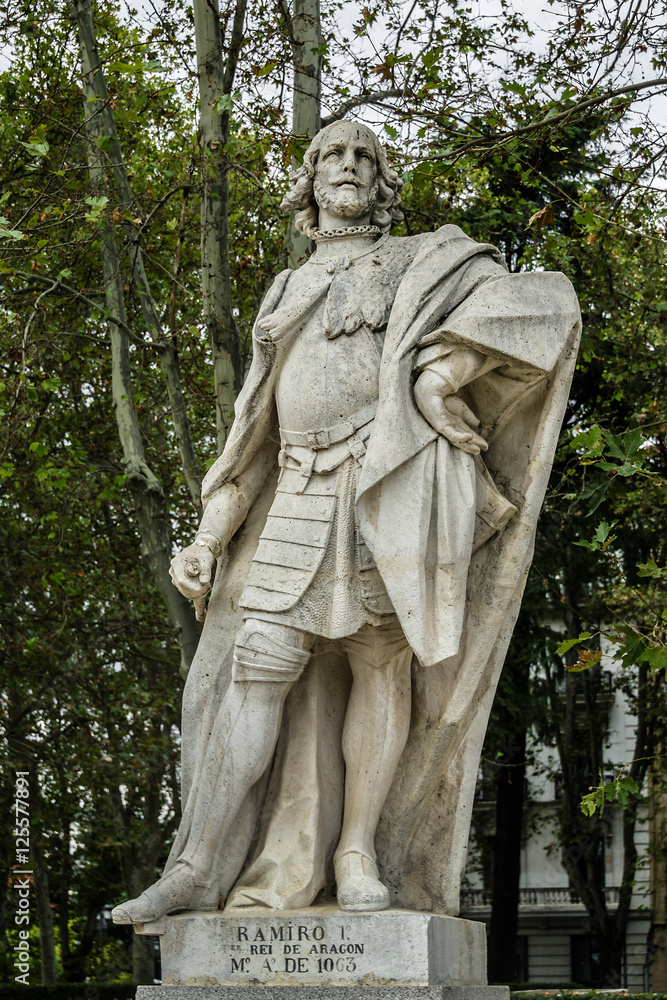 Statues of Gothic kings. Plaza de Oriente. Madrid, Spain. Statues of Gothic kings. Plaza de Oriente. Madrid, Spain.