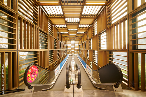 Canvas Print KUALA LUMPUR MALAYSIA - 30 Oct, 2016:Escalator at NU Sentral, Kuala Lumpur, Malaysia