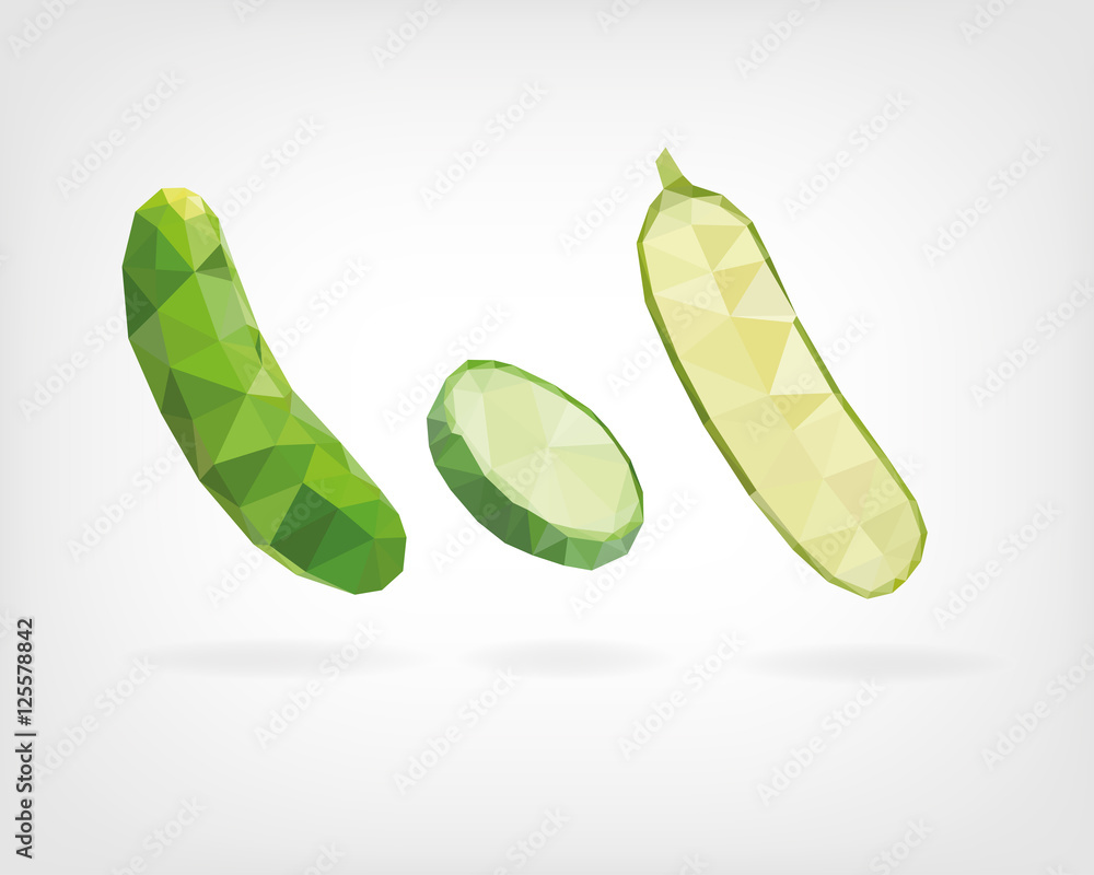 Low Poly Cucumber Low Poly Cucumber