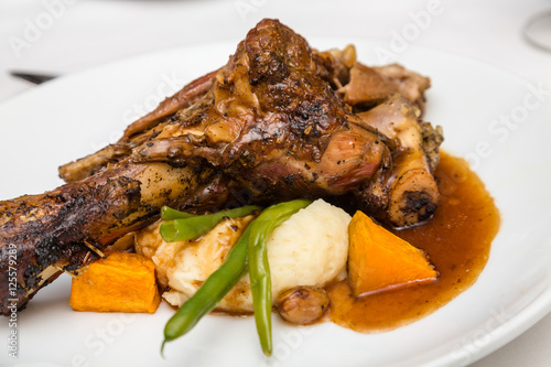 Lamb Shank with Gravy and Vegetables