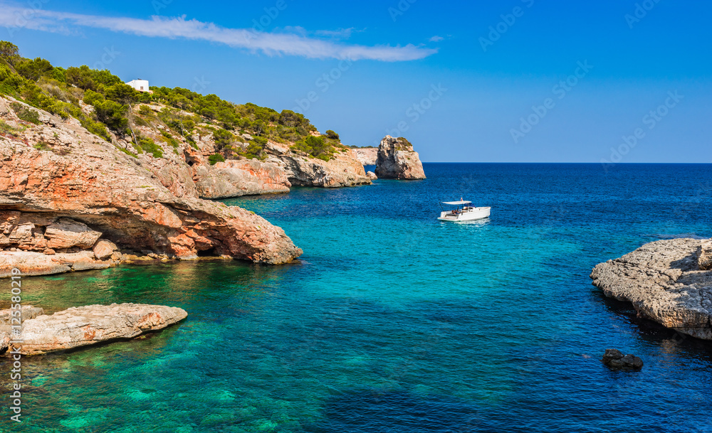Mittelmeer Küste Felsig Insel Mallorca Spanien Aussicht auf Es Pontas 