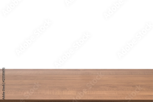 brown wooden board empty table isolated
