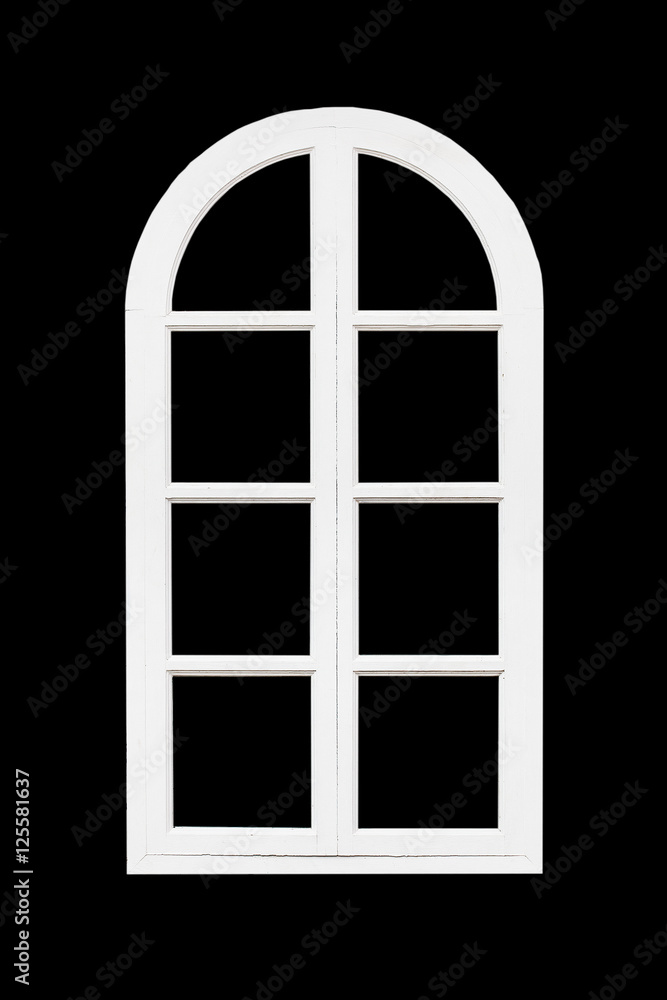 white window frame isolated on black background white window frame isolated on black background