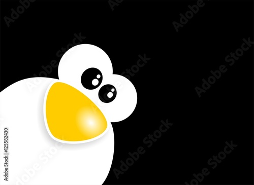Pinguino sfondo nero