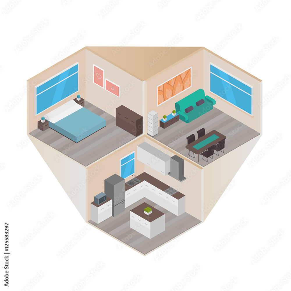 Isometric houses Isometric houses