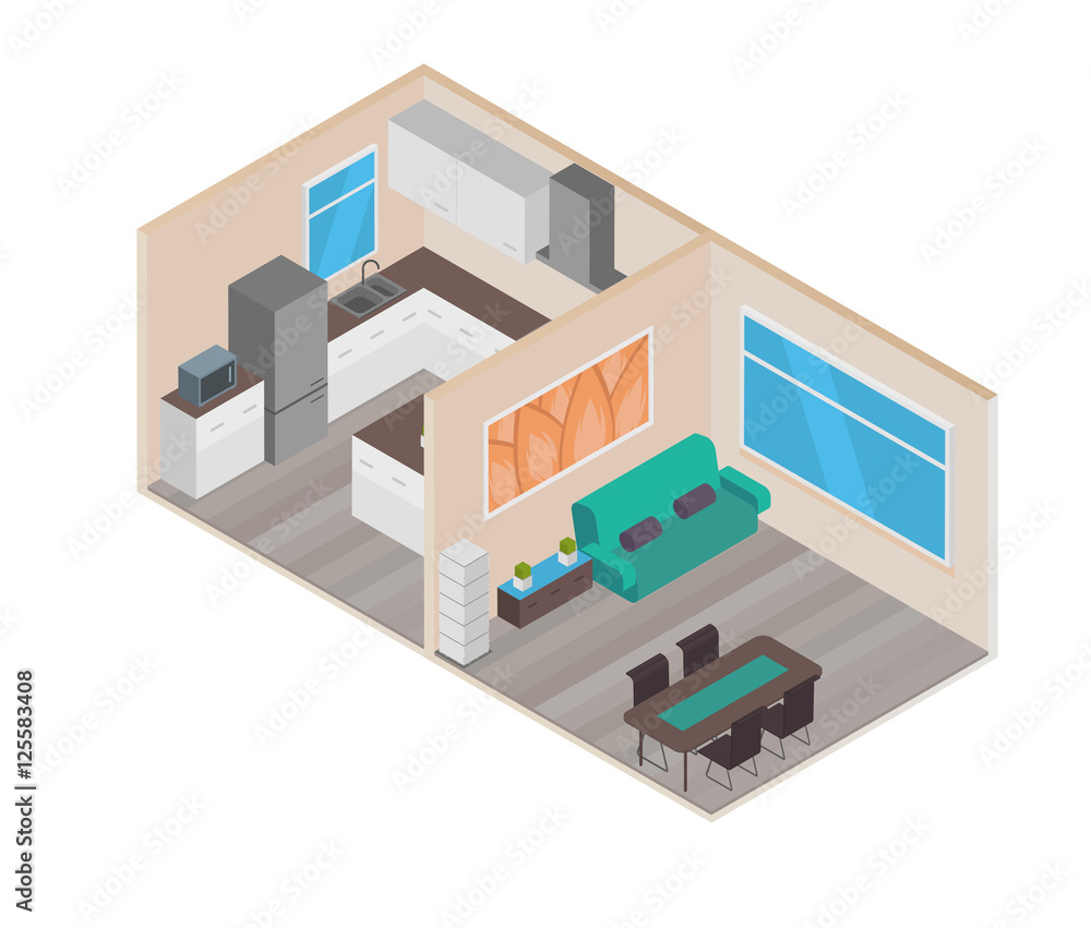 Isometric houses Isometric houses