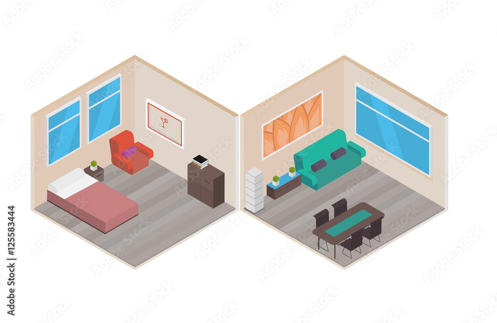 Isometric houses Isometric houses