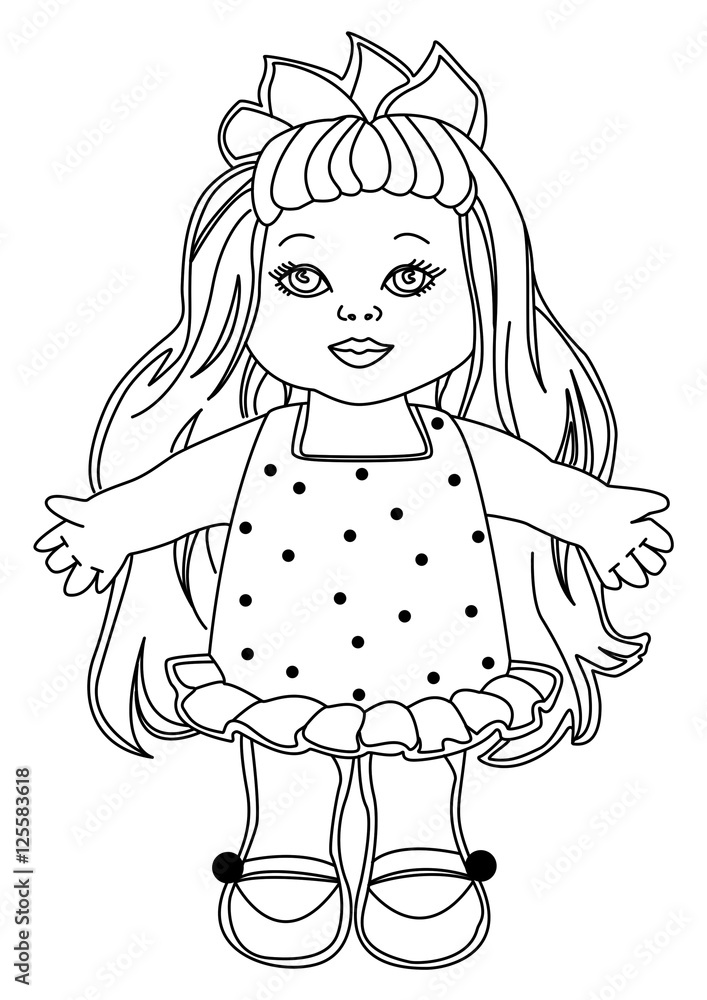 Fototapeta premium Little Doll Colored Painting