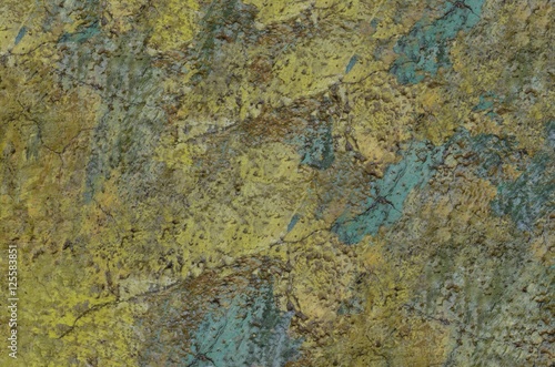old spotty stained concrete wall texture background. color Green  yellow