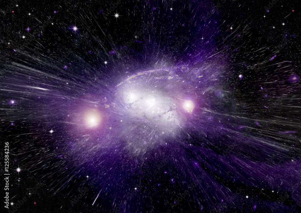 Stars, dust and gas nebula in a far galaxy Stars, dust and gas nebula in a far galaxy